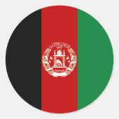 Afghanistan-Flagge Runder Aufkleber (Vorderseite)