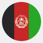 Afghanistan-Flagge Runder Aufkleber (Vorderseite)