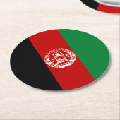 Afghanistan-Flagge Runder Pappuntersetzer (Angewinkelt)