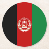 Afghanistan-Flagge Runder Pappuntersetzer (Vorderseite)