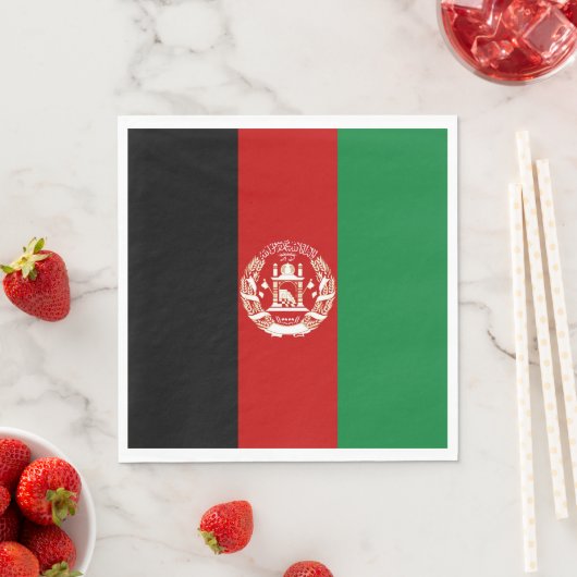 Afghanistan-Flagge Serviette (Beispiel)