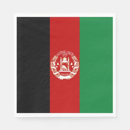 Afghanistan-Flagge Serviette (Vorderseite)