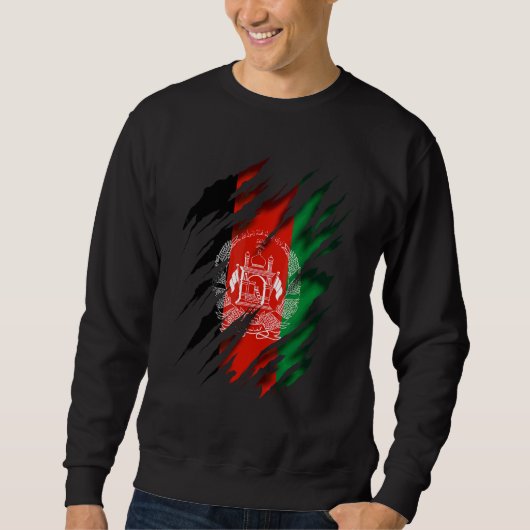 Afghanistan-Flagge Sweatshirt (Vorderseite)
