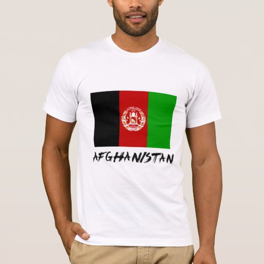 Afghanistan-Flagge T-Shirt (Vorderseite)