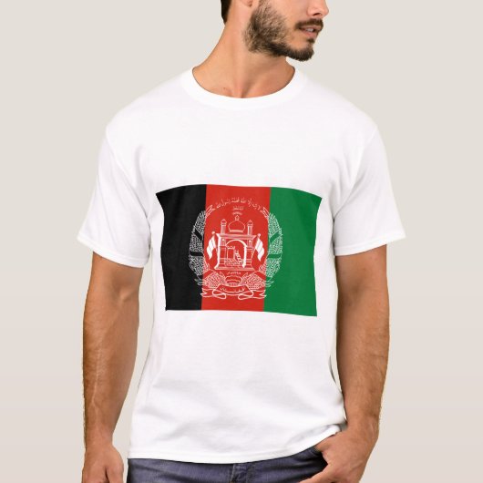 Afghanistan-Flagge T-Shirt (Vorderseite)