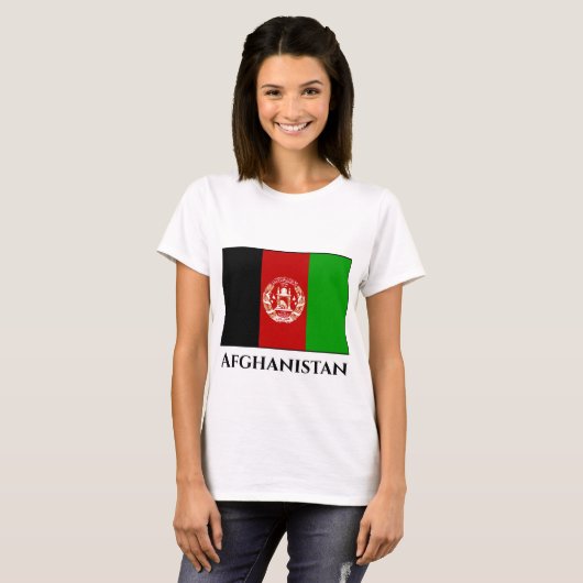 Afghanistan-Flagge T-Shirt (Vorne ganz)