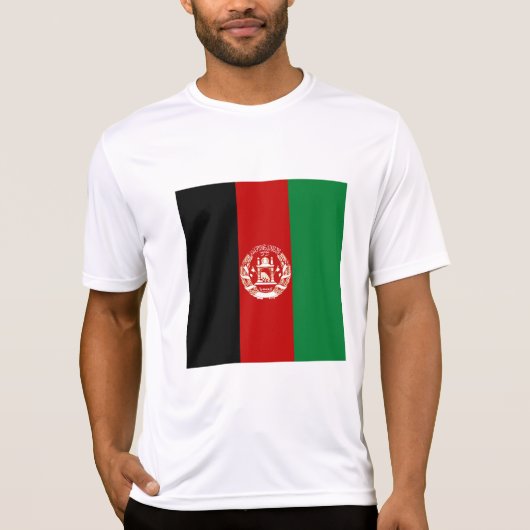 Afghanistan-Flagge T-Shirt (Vorderseite)