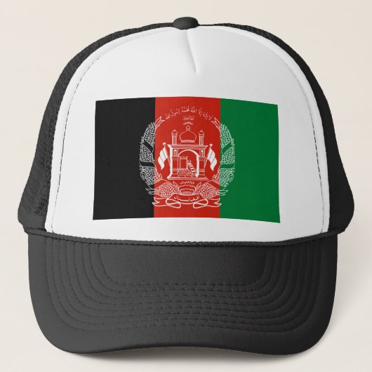 Afghanistan-Flagge Truckerkappe (Vorderseite)