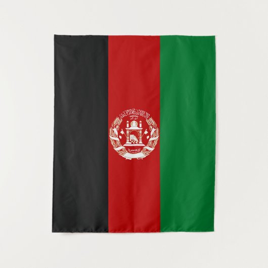 Afghanistan-Flagge Wandteppich (Vorderseite)