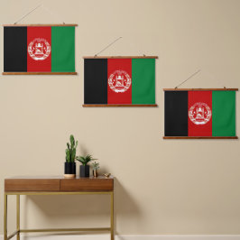 Afghanistan-Flagge Wandteppich Mit Holzrahmen