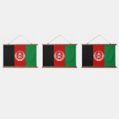 Afghanistan-Flagge Wandteppich Mit Holzrahmen (Dreifach)