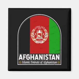 Afghanistan-Flaggen-Emblem abgenutzt Vintage Magnet