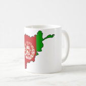 Afghanistan-Flaggen-Karte Kaffeetasse (VorderseiteRechts)