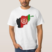 Afghanistan-Flaggen-Karte T-Shirt (Vorderseite)