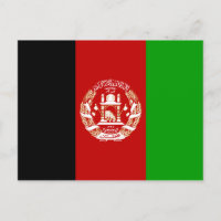 Afghanistan-Flaggeneinladung Postkarte