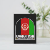 Afghanistan-Flaggenemblem erschüttert Vintag Postkarte (Stehend Vorderseite)