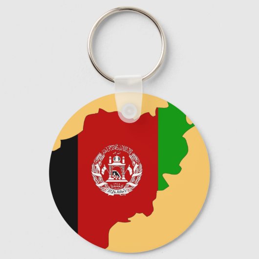 Afghanistan-Flaggenkarte Schlüsselanhänger (Vorderseite)