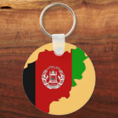 Afghanistan-Flaggenkarte Schlüsselanhänger (Vorderseite)