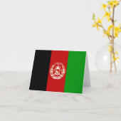 Afghanistan-Flaggennotecard Karte (Gelbe Blume)