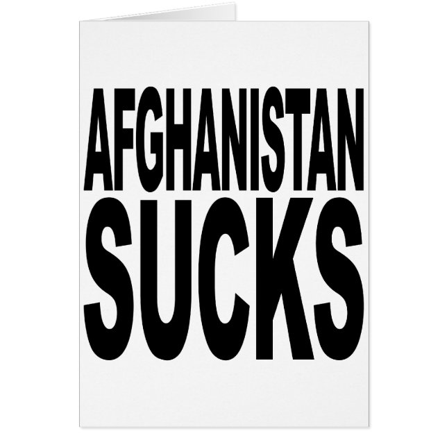 Afghanistan ist zum Kotzen (Vorne)