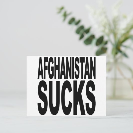 Afghanistan Ist zum Kotzen Postkarte (Stehend Vorderseite)