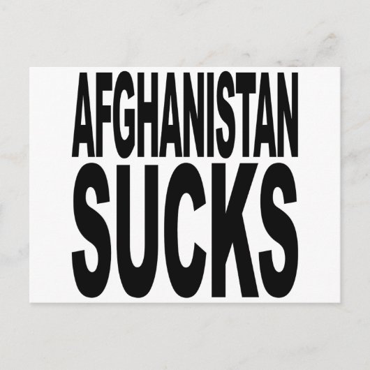 Afghanistan Ist zum Kotzen Postkarte (Vorderseite)