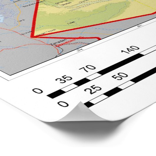 Afghanistan-Karte Poster (Ecke)