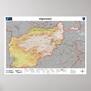 Afghanistan-Karte Poster