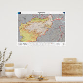 Afghanistan-Karte Poster (Küche)