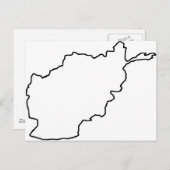 Afghanistan-Karte Postkarte (Vorne/Hinten)