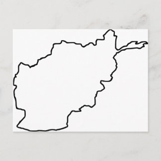 Afghanistan-Karte Postkarte