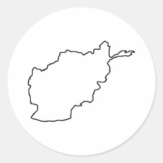 Afghanistan-Karte Runder Aufkleber