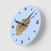 Afghanistan Map Clock Runde Wanduhr (Winkel)