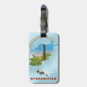Afghanistan Map Landschaftsreisepaket Gepäckanhänger (Rückseite vertikal)