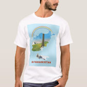 Afghanistan Map Landschaftsreisepaket T-Shirt (Vorderseite)