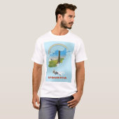 Afghanistan Map Landschaftsreisepaket T-Shirt (Vorne ganz)