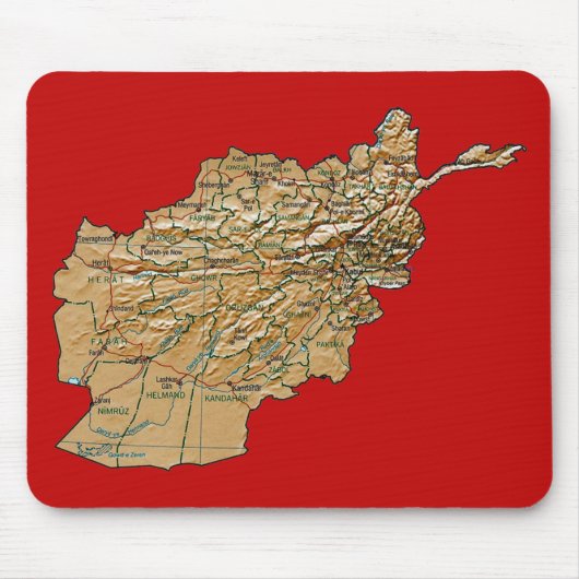 Afghanistan Map Mousepad (Vorne)