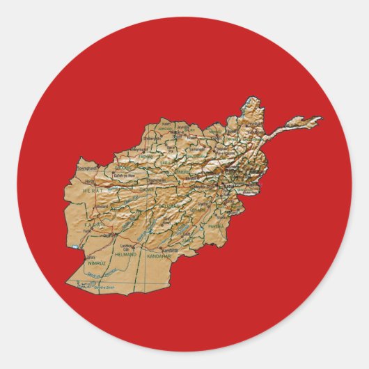 Afghanistan Map Sticker (Vorderseite)