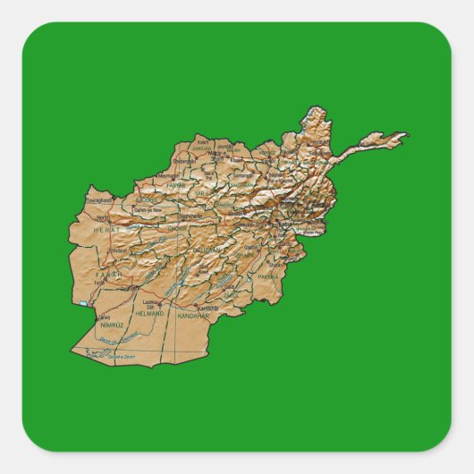 Afghanistan Map Sticker (Vorderseite)