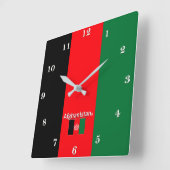 Afghanistan-Mauer-Uhr Quadratische Wanduhr (Winkel)