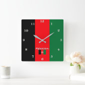 Afghanistan-Mauer-Uhr Quadratische Wanduhr (Zuhause)