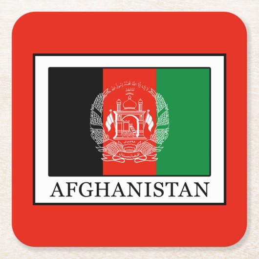 Afghanistan Rechteckiger Pappuntersetzer (Vorderseite)