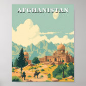 Afghanistan-Reise-Illustration Poster (Vorne)