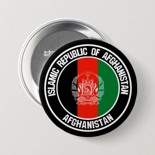Afghanistan-Runde Button (Vorne & Hinten)
