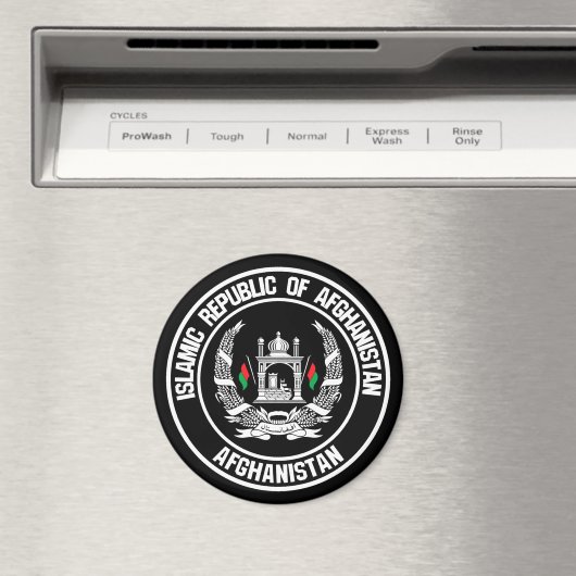 Afghanistan-Runde Magnet (In Situ (Geschirrspüler))