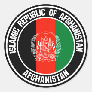 Afghanistan-Runde Runder Aufkleber