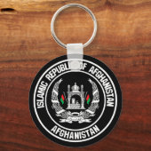 Afghanistan-Runde Schlüsselanhänger (Vorderseite)