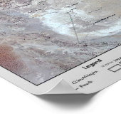 Afghanistan Satelliten Poster Map Print Foto (Ecke)