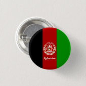 Afghanistan-Taste, patriotische afghanische Flagge Button (Vorne & Hinten)