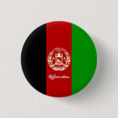 Afghanistan-Taste, patriotische afghanische Flagge Button (Vorderseite)